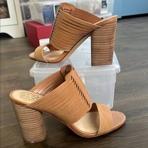 Women's Tan Heeled Sandals